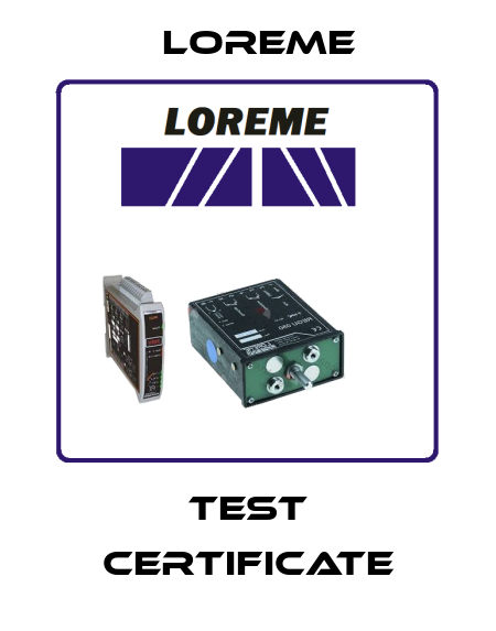 Test certificate Loreme