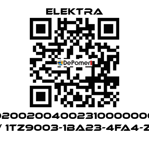 02002004002310000000 / 1TZ9003-1BA23-4FA4-Z ELEKTRA