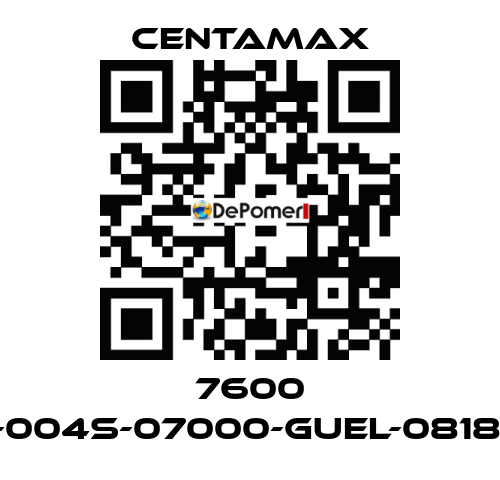 7600 ----004S-07000-GUEL-081877 CENTAMAX