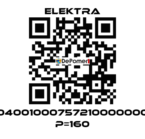 04001000757210000000 P=160 ELEKTRA