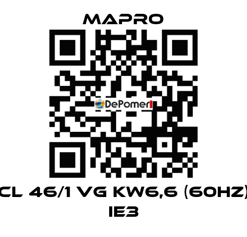 CL 46/1 VG kW6,6 (60Hz) IE3 Mapro