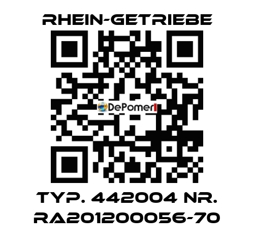 Typ. 442004 Nr. RA201200056-70 Rhein-Getriebe