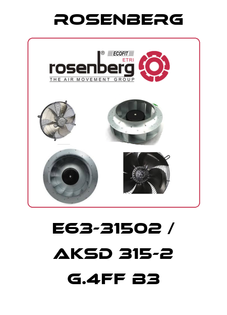 E63-31502 / AKSD 315-2 G.4FF B3 Rosenberg