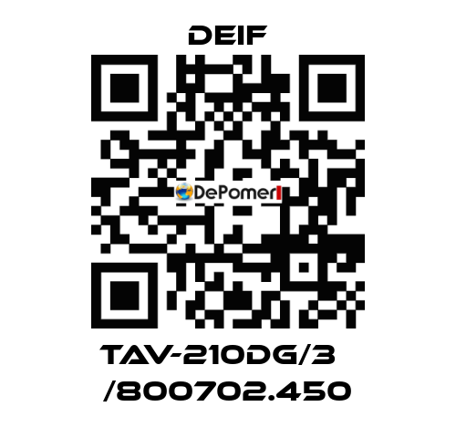 TAV-210DG/3   /800702.450 Deif