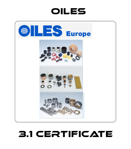 3.1 certificate Oiles