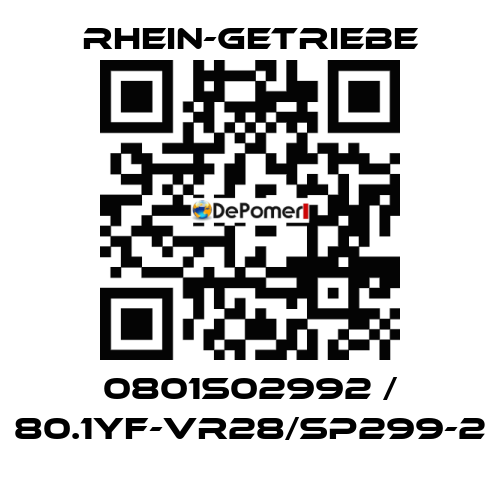 0801S02992 / 80.1YF-VR28/Sp299-2 Rhein-Getriebe