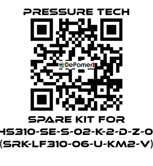 Spare kit for XHS310-SE-S-02-K-2-D-Z-015 (SRK-LF310-06-U-KM2-V) Pressure Tech