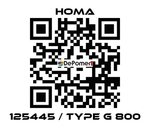 125445 / Type G 800 HOMA