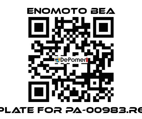Plate for PA-00983.R6 Enomoto BeA