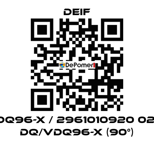 DQ96-x / 2961010920 02, DQ/VDQ96-x (90°) Deif