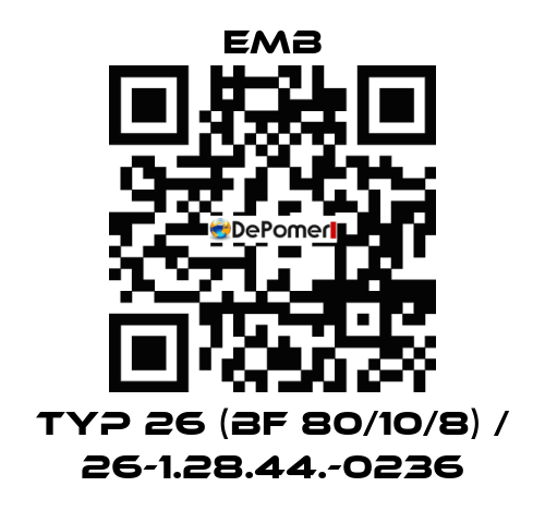 Typ 26 (BF 80/10/8) / 26-1.28.44.-0236 Emb