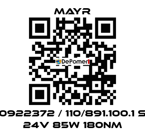 0922372 / 110/891.100.1 s 24v 85w 180Nm Mayr