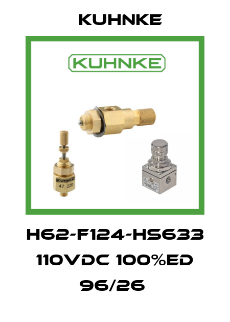 H62-F124-HS633  110VDC 100%ED 96/26  Kuhnke