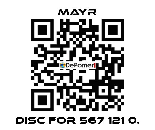 disc for 567 121 0. Mayr