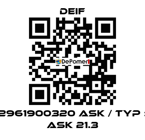 2961900320 ASK / Typ : ASK 21.3 Deif