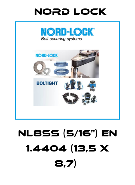 NL8SS (5/16") EN 1.4404 (13,5 x 8,7)  Nord Lock