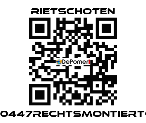 300/45910447RECHTSMONTIERTGMRSP/T RIETSCHOTEN