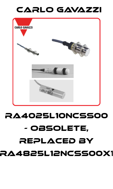 RA4025L10NCSS00 - obsolete, replaced by RA4825L12NCSS00X1  Carlo Gavazzi