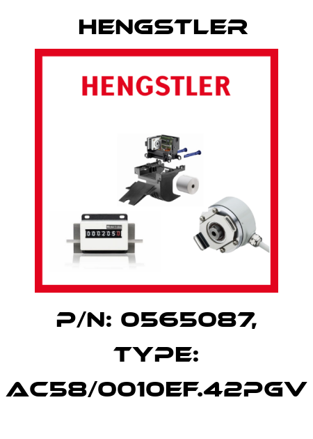 p/n: 0565087, Type: AC58/0010EF.42PGV Hengstler