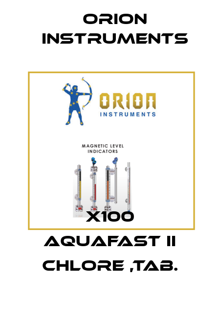 X100 AQUAFAST II CHLORE ,TAB. Orion Instruments