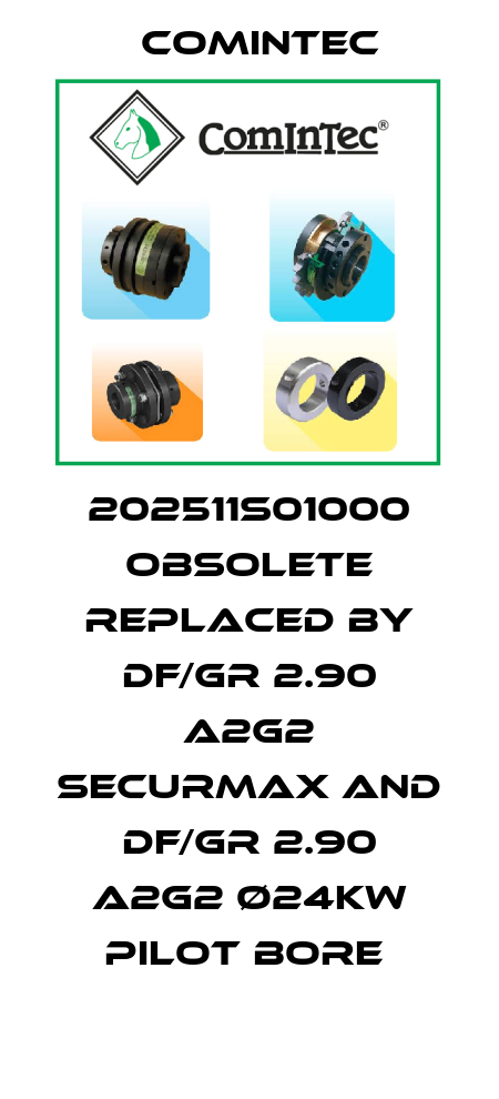 202511S01000 obsolete replaced by DF/GR 2.90 A2G2 Securmax and DF/GR 2.90 A2G2 ø24kw pilot bore  Comintec