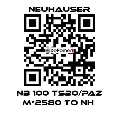 NB 100 TS20/PAZ M*2580 TO NH  Neuhauser