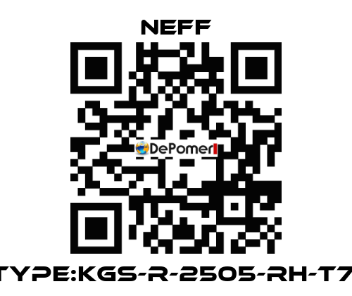 Type:KGS-R-2505-RH-T7  Neff