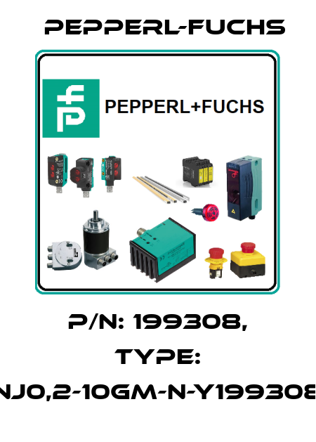 p/n: 199308, Type: NJ0,2-10GM-N-Y199308 Pepperl-Fuchs