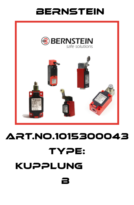 Art.No.1015300043 Type: KUPPLUNG                     B  Bernstein