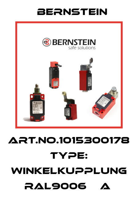 Art.No.1015300178 Type: WINKELKUPPLUNG    RAL9006    A  Bernstein