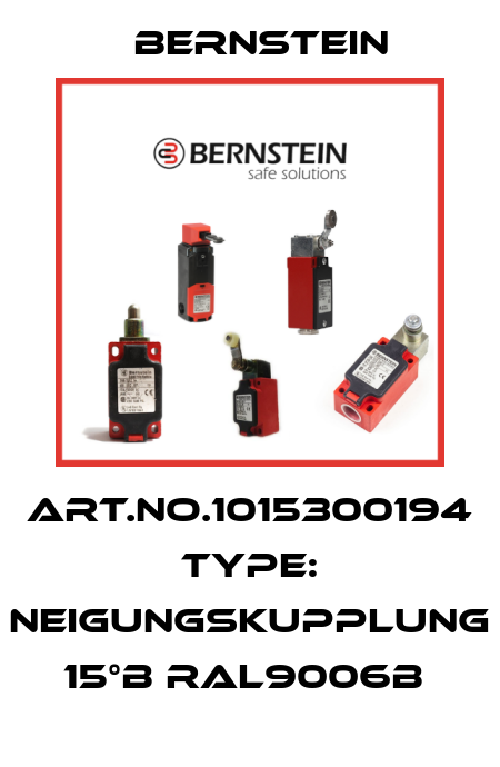 Art.No.1015300194 Type: NEIGUNGSKUPPLUNG 15°B RAL9006B  Bernstein