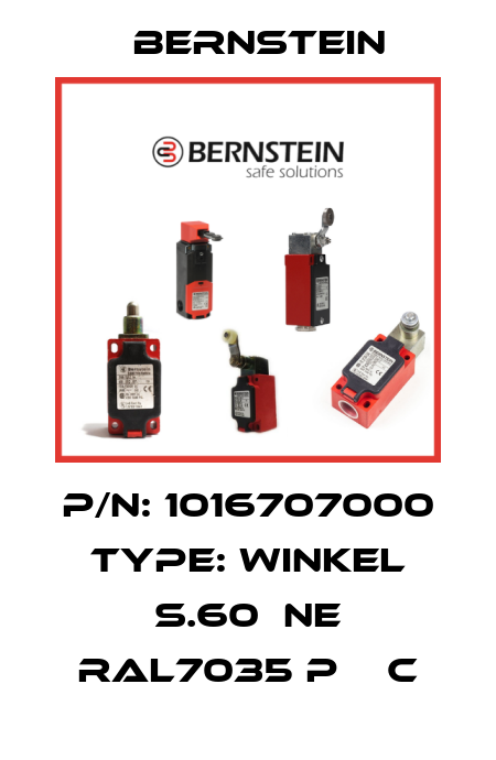P/N: 1016707000 Type: WINKEL S.60  NE RAL7035 P    C Bernstein