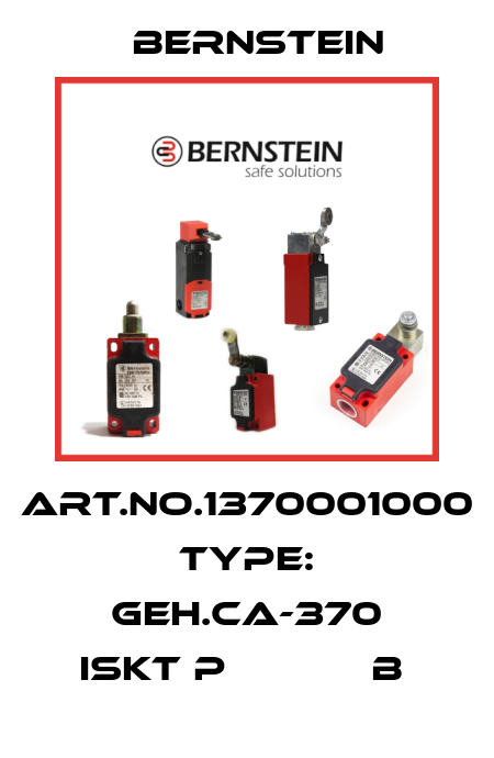 Art.No.1370001000 Type: GEH.CA-370 ISKT P            B  Bernstein