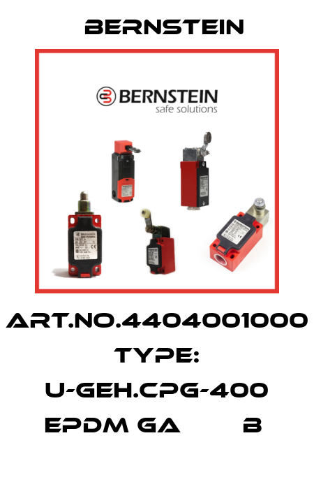 Art.No.4404001000 Type: U-GEH.CPG-400 EPDM GA        B  Bernstein