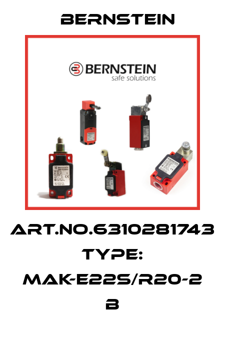 Art.No.6310281743 Type: MAK-E22S/R20-2               B Bernstein