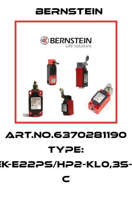 Art.No.6370281190 Type: MEK-E22PS/HP2-KL0,3S-EX      C Bernstein