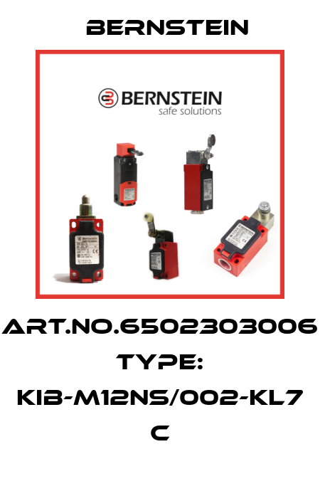 Art.No.6502303006 Type: KIB-M12NS/002-KL7            C Bernstein