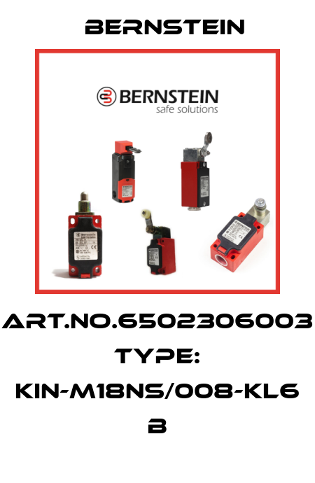 Art.No.6502306003 Type: KIN-M18NS/008-KL6            B Bernstein