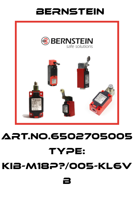 Art.No.6502705005 Type: KIB-M18P?/005-KL6V           B Bernstein