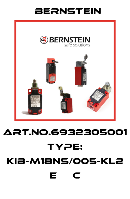 Art.No.6932305001 Type: KIB-M18NS/005-KL2      E     C Bernstein