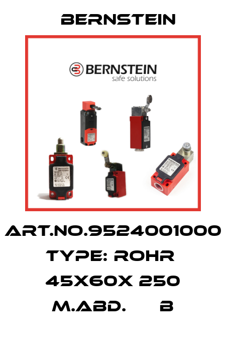 Art.No.9524001000 Type: ROHR  45X60X 250 M.ABD.      B Bernstein