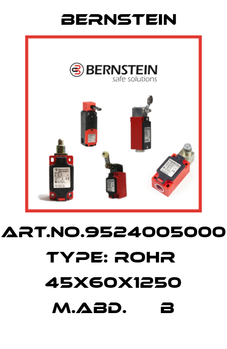 Art.No.9524005000 Type: ROHR  45X60X1250 M.ABD.      B Bernstein