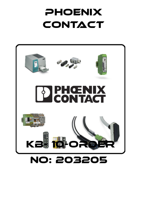 KB- 10-ORDER NO: 203205  Phoenix Contact