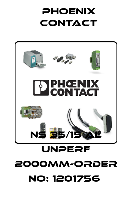 NS 35/15 AL UNPERF 2000MM-ORDER NO: 1201756  Phoenix Contact