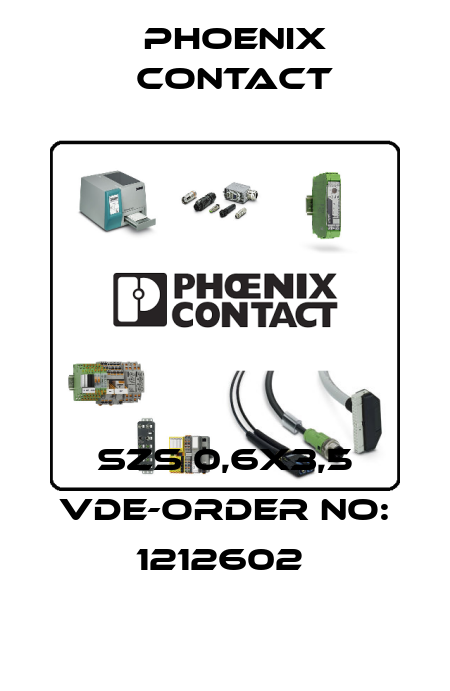 SZS 0,6X3,5 VDE-ORDER NO: 1212602  Phoenix Contact