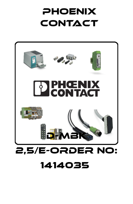 D-MBK 2,5/E-ORDER NO: 1414035  Phoenix Contact