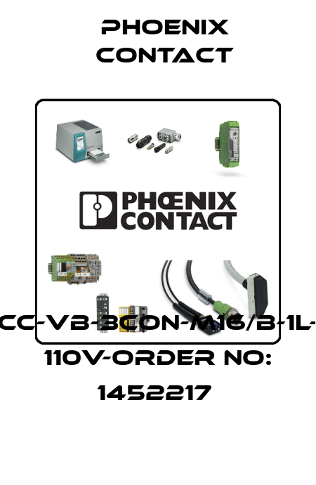 SACC-VB-3CON-M16/B-1L-SV 110V-ORDER NO: 1452217  Phoenix Contact