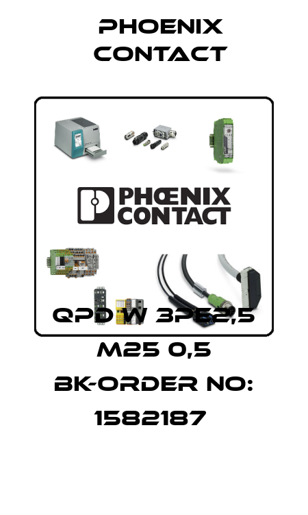 QPD W 3PE2,5 M25 0,5 BK-ORDER NO: 1582187  Phoenix Contact