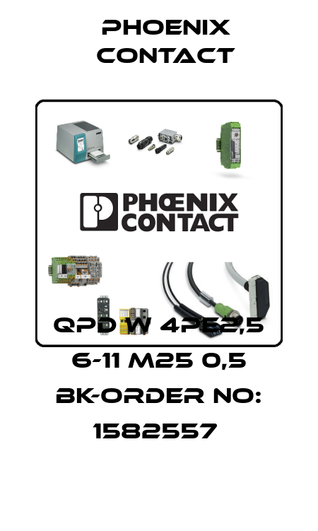 QPD W 4PE2,5 6-11 M25 0,5 BK-ORDER NO: 1582557  Phoenix Contact