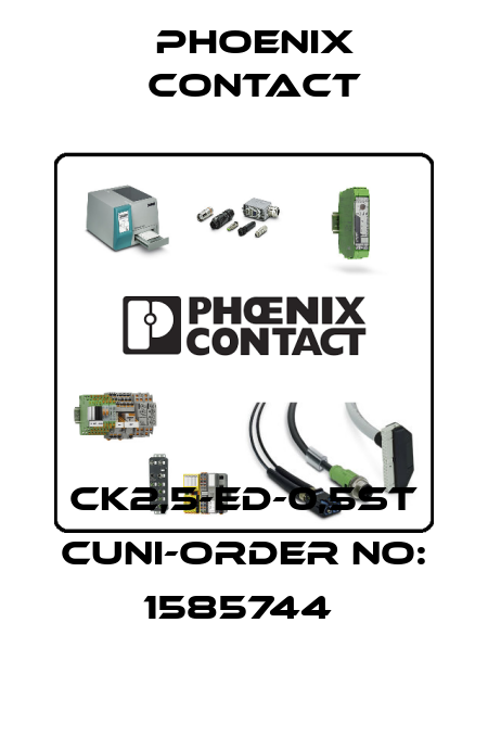 CK2,5-ED-0,5ST CUNI-ORDER NO: 1585744  Phoenix Contact